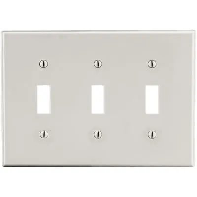 Hubbell Wiring Device-Kellems PJ3LA HWDK PJ3LA WALLPLATE M-SIZE 3-G