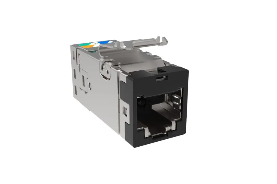 COMMSCOPE 760238121 UNIPRISE SLX MODULAR RJ45 JACK, CAT 6A SHIELDED W/OUT DUST CVR, BLACK