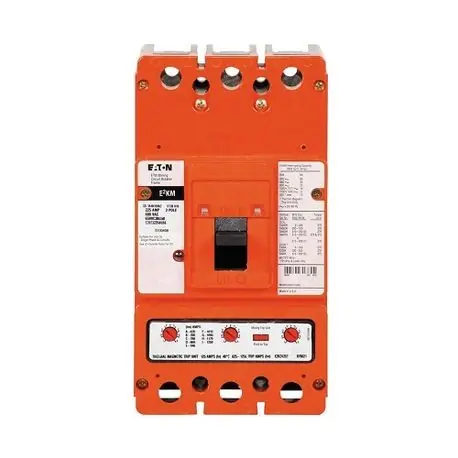 EATON SERE2KE3225MW-221 Molded Mining Circuit Breaker, 600 VAC, 250 VDC, 225 A, 200-1500 Trip Rating, K Frame, 3 pole