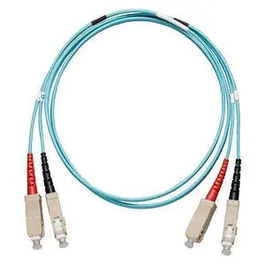 Allen Tel GBSC2-D5-03 Fiber Patch Cable Multimode - OM4 SC to SC Duplex 3 m Aqua