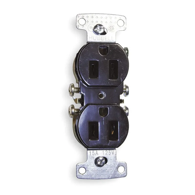 Hubbell RR15 Duplex Receptacle 125VAC 15A Brown