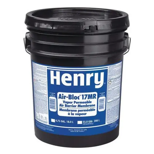 Henry HE017074 Air-Bloc 17MR Low-Temp Liquid Emulsion Vapor Permeable Air Barrier Membrane 5 Gal Pail