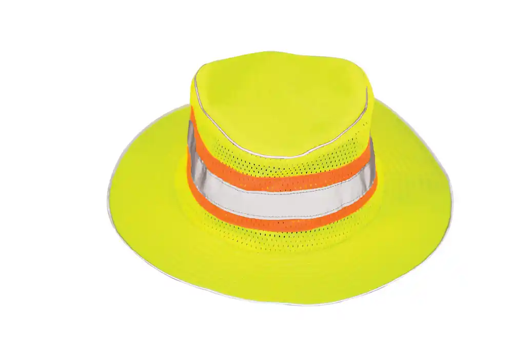 Kishigo 2824LXL LG/XL Lime/Silver Full Brimmed Hat