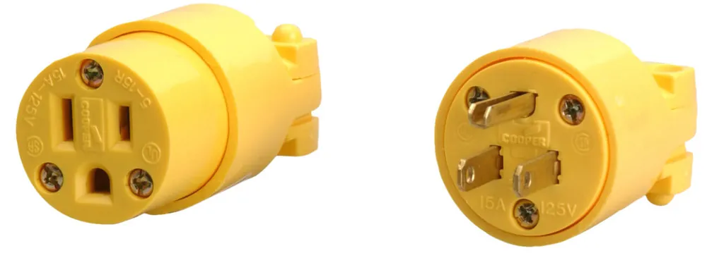 Coleman Cable 1651547 Female Heavy Duty Replacement Connector 125 V 15 A