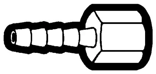HOLYOKE FITTINGS 144-44 1/4 Inch Hose Barb x FPT Lead-Free Brass Adapter