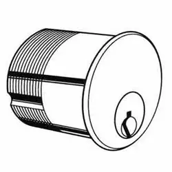 KABA ILCO CORP 7185SE1-26D-KA2 Mortise Cylinder Lock, 5-Pin, Schlage E Keyway, 2 Keyed Alike, Standard Cam, 1.36 Diameter x 1-1/8 Length, Satin Chrome