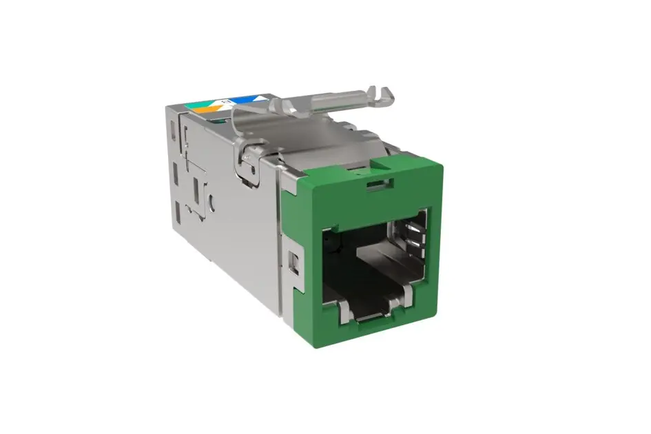 COMMSCOPE 760238127 UNIPRISE USL MODULAR RJ45 JACKCAT 6A SHIELDED W/OUT DUST CVR USL10G-SHLD, GRN