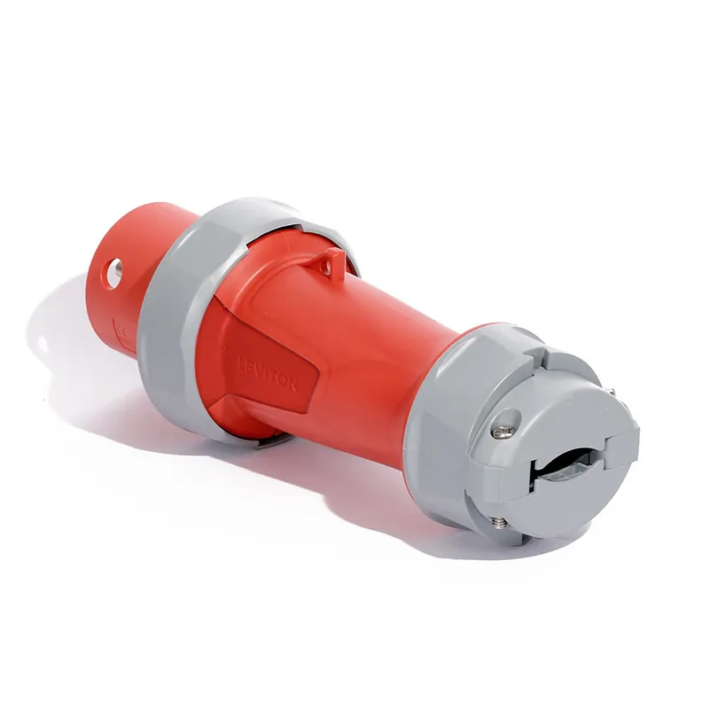 Leviton 4100P7WLEV 100 Amp Pin and Sleeve Plug Red