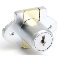 CCL SECURITY PRODUCTS 020667/826DKACAT30 Drawer Lock, Disc Tumbler, Diamond Back, Surface Mount, Keyed Alike CAT30, 7/8 Length x 2-1/16 Width, SATIN CHROME