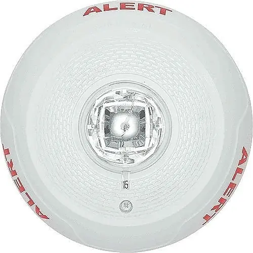 System Sensor SCWLED-CLR-ALERT LED Strobe Ceiling Mount ALERT Label White
