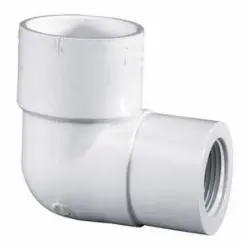 Charlotte Pipe and Foundry PVF9FD 3/4 inch x 1/2 inch 90 Deg SCH 40 PVC Threaded Elbow, Slip x FIP