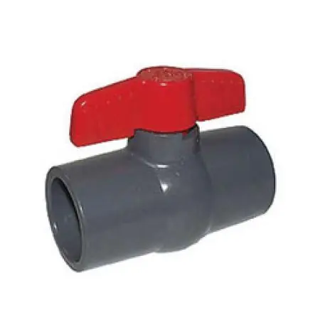 Legend Valve 201-433 1/2 Inch Solvent x Solvent 150 PSI Non-Shock CWP Lead-Free Compact Gray UPVC Ball Valve