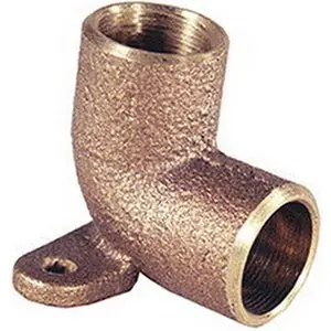 Elkhart Products CDE9DLF 1/2 inch 90 Deg Cast Copper Drop Ear Elbow, Lead Free, SWT x SWT