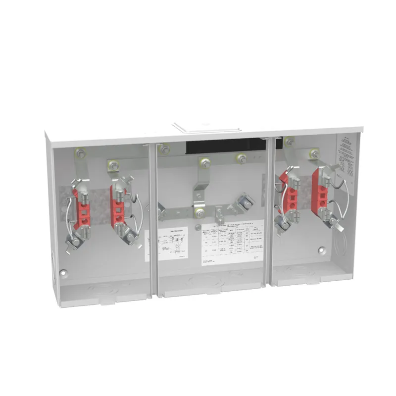Milbank U1252-X-KK Meter Socket 200 Amp 1 Phase Ringless Horn 4 Term 2 Position OH or UG with Center Wireway 300V