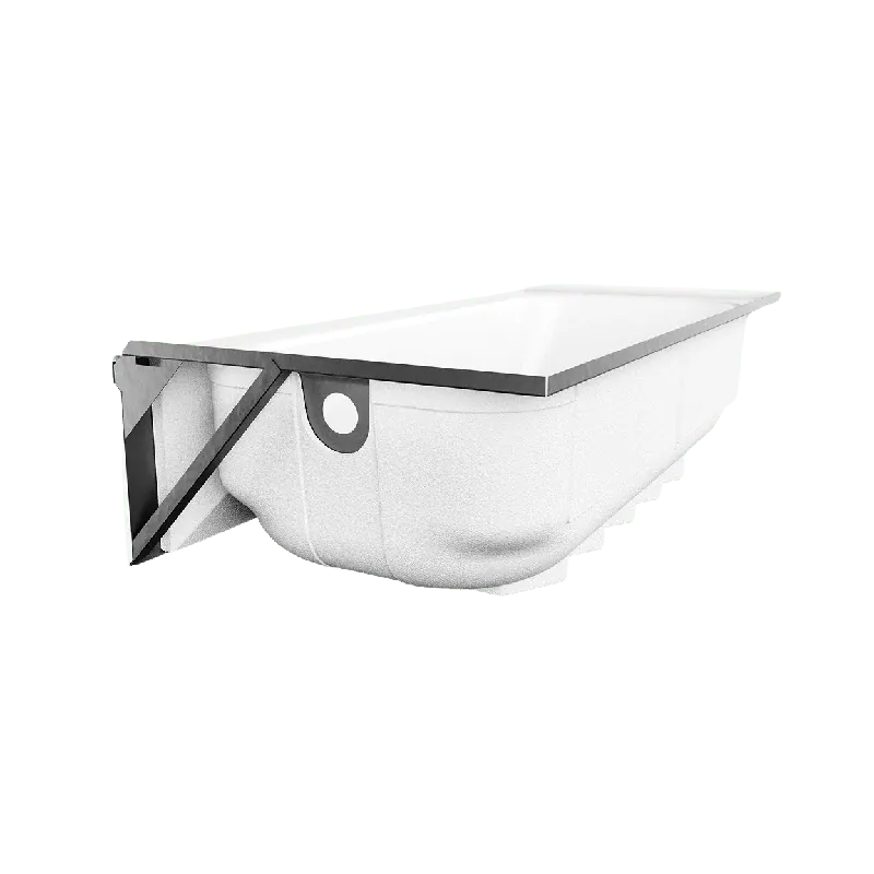 Bootz Industries 011-3444-00 MauiCast 60 Inch L x 30 Inch W x 16-5/8 Inch D Steel Professional Bathtub, Porcelain