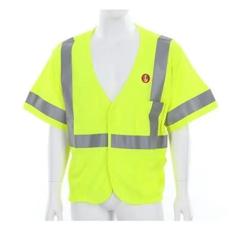 MCR Safety FRMCL3LX4 Flame Resistant Safety Vest, Class 3, 4XL with Silver Stripes