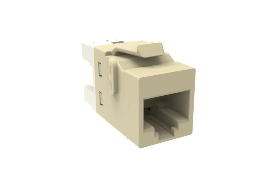 COMMSCOPE 760237654 Copper Jack, Cat 6, Commercial, UNIPRISE UKJ KEYSTONE MOD RJ45, JACK CAT 6 UTP W/OUT DUST CVR, ALMOND