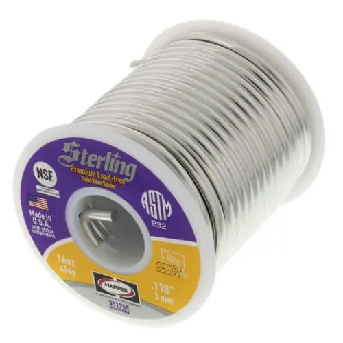 Worthington Industries WS15086 Sterling Lead Free Taramet Solder Wire, SnCu, 1 lb Spool