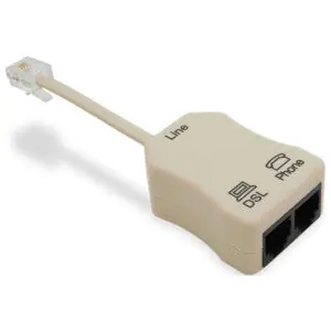 Primex 135-0047 Adapter DSL Filter 4.33 in. L Gold Thermoplastic ADSL and ADSL2+