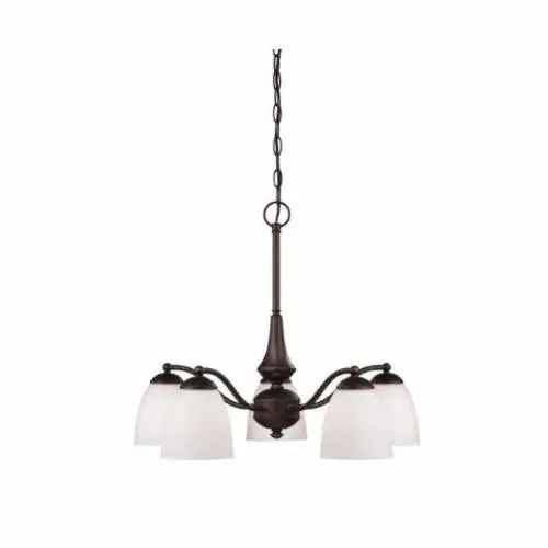 SATCO 60-5163 NUVO by SATCO Patton Transitional Chandelier 5 Type T2 Fluorescent Lamp 120 VAC