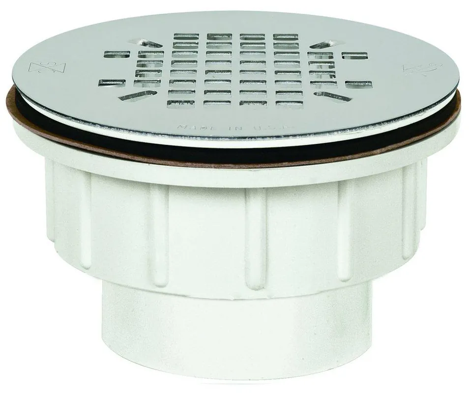 Sioux Chief 825-17P 825 Series 1-1/2 in. Hub Plastic White Shower Drain