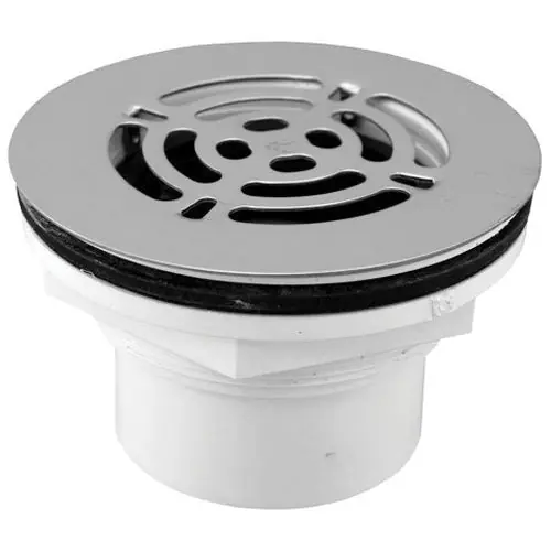 Jones Stephens D41008 PVC No-Caulk Drop-In Shower Stall Drain 2 in