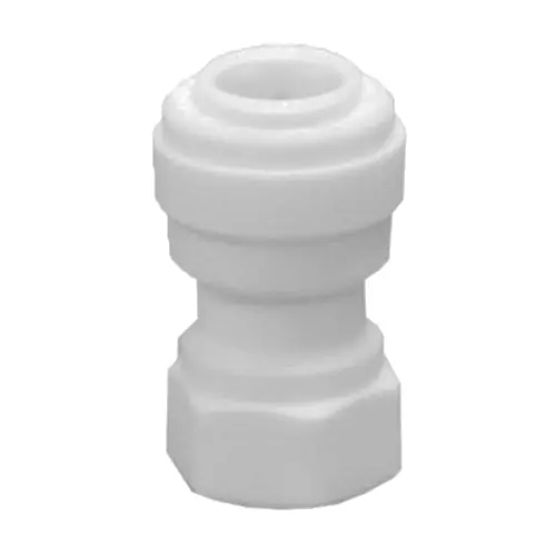 Jones Stephens C76873 3/8 Tube OD X 1/4 FIP White Plastic Push On Female Adapter