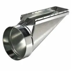 Gray Metal South 10X6X6-112RF 10 inch x 6 inch x 6 inch Center End Register Boot with Flange