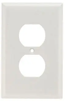 Pass & Seymour SPJ8W 1-Gang Junior-Jumbo Duplex Receptacle Wall Plate White