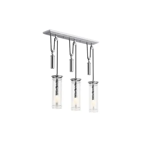 Kohler K-23346-CH05-CPL Kohler Damask 120VAC 60W Brass 5-Light Linear Light, Polished Chrome