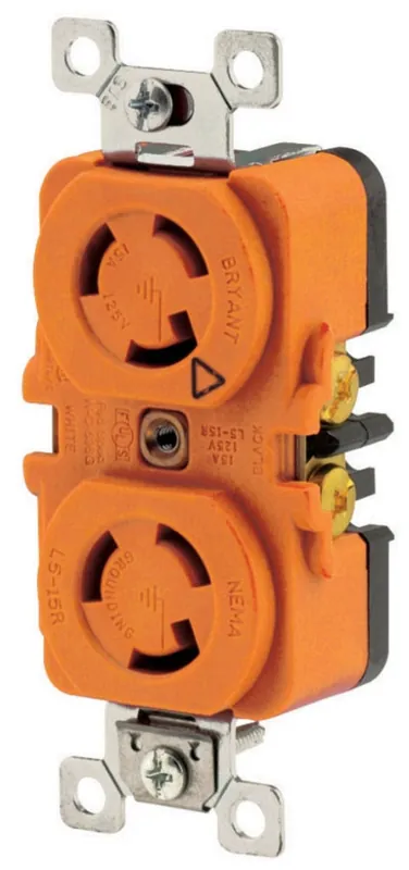 Bryant 4700DRIG Locking Device Receptacle 15A 125V L5-15R