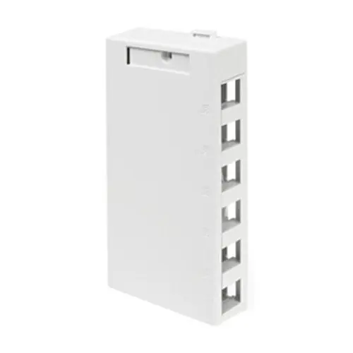 Leviton 41089-6WP QuickPort Surface Mount Housing 6-Port White