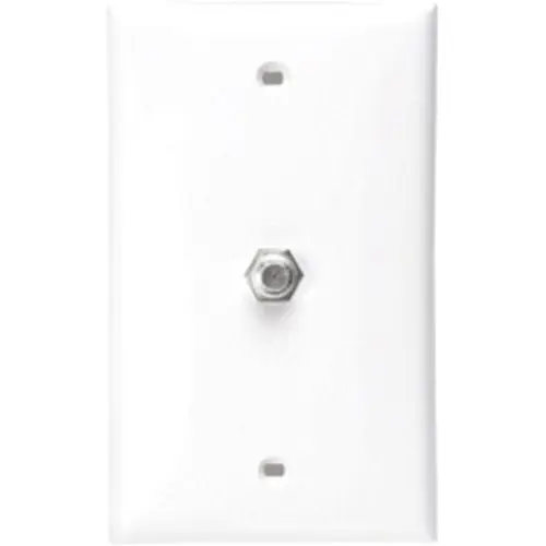 Leviton 80781-00W Coaxial Faceplate 1 Gang White ROHS Compliant
