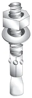 Minerallac 62460J Anchor Heavy Duty Wedge Anchor 1/2 Inch Diameter 3-3/4 Inch Overall Length