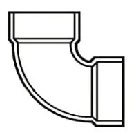 LASCO D300100 PVC-DWV Pipe Fitting 90D Bend 10 Inch Hub x Hub