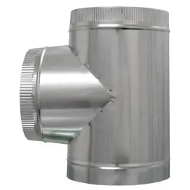 Cody 825101010 Duct Tee 10 in Crimped Connection Galvanized Steel