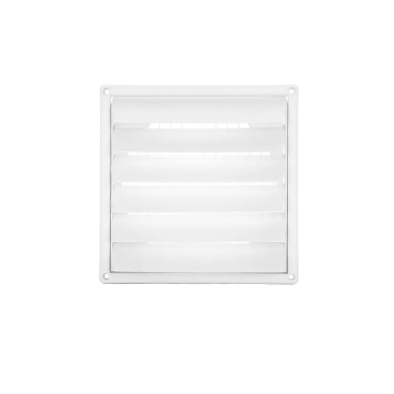 FAMCO AI8WH 8 Inch Plastic Fixed Louver Air Intake/Exhaust Wall Vent White