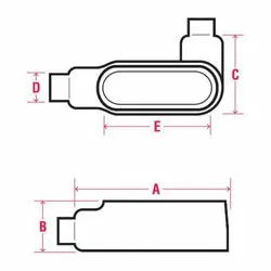 Robroy Industries PRHLR58 Plasti-Bond 1-1/2 Inch Ferrous Metal Form8 Conduit Body