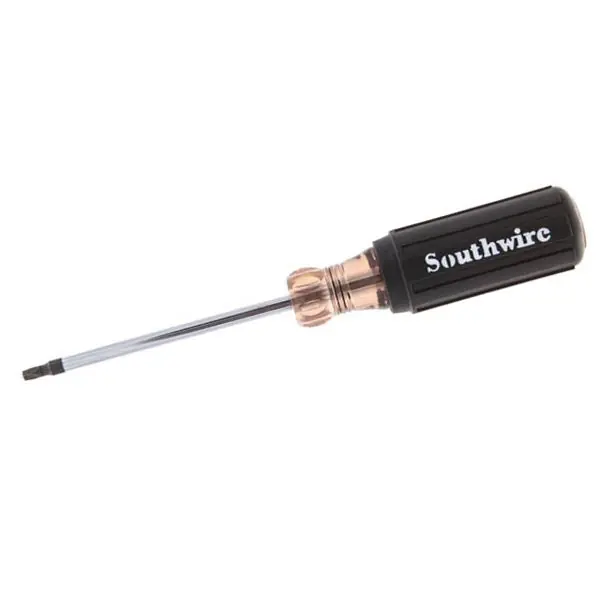 Southwire 65139740 Screwdriver, #2 Recessed Square, Stainless Steel Shank, 8-1/2 in