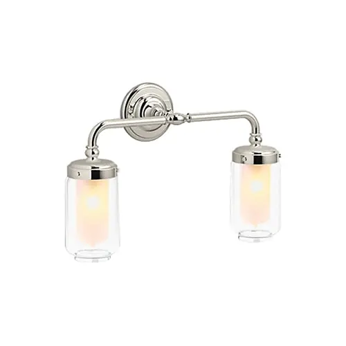Kohler K-72582-SN Artifacts 100W Brass 2-Light Sconce
