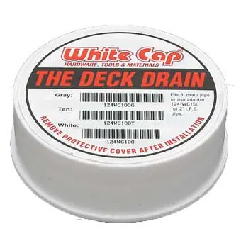 NDS DECKDRAINWHITE NDS White Deck Drain POWER (EACH) REPLACEMENT MPN