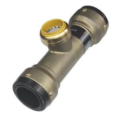 SharkBite SKB03414122 2XL 1-1/2 inch x 1-1/2 inch x 3/4 inch Brass Reducing Slip Tee