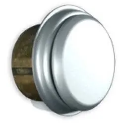 International Door Closers DC-2001AL Lock Cylinder, Mortise, No Keyway/Cam, 1-5/32 Diameter x 7/8 Length, 3/16 Ring, Anodized Satin Aluminum