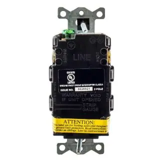 Wiring Device-Kellems GFTRST15 HWD 1-Phase Decorator Duplex Heavy Duty Self-Test Standard Screw Mount