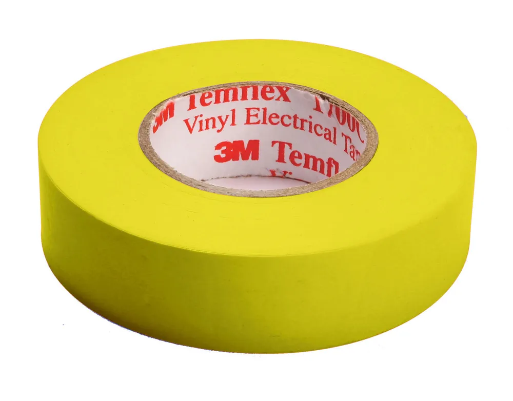 3M 80611455686 3/4 x 60' Yellow Electrical Tape 1400CC