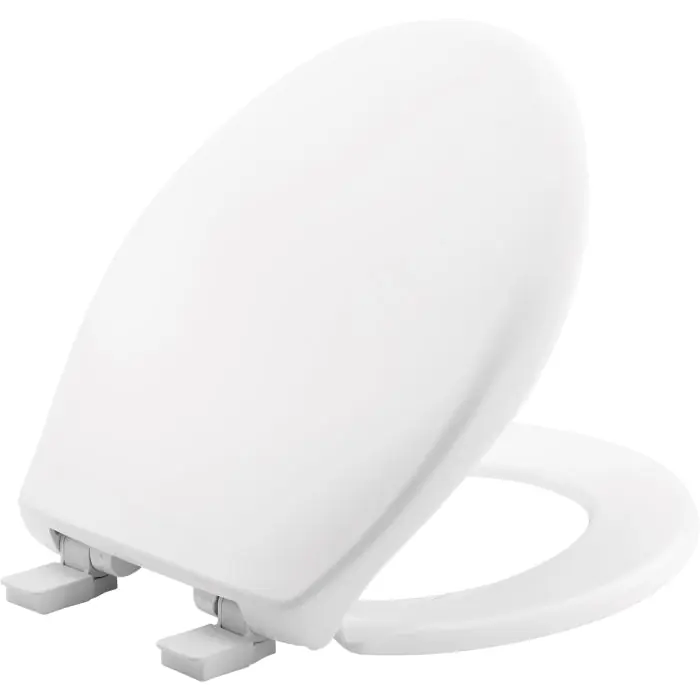 Church 7F300E4000 Affinity Plastic Toilet Seat Round 14-3/8 in x 16-3/16 in Closed Front