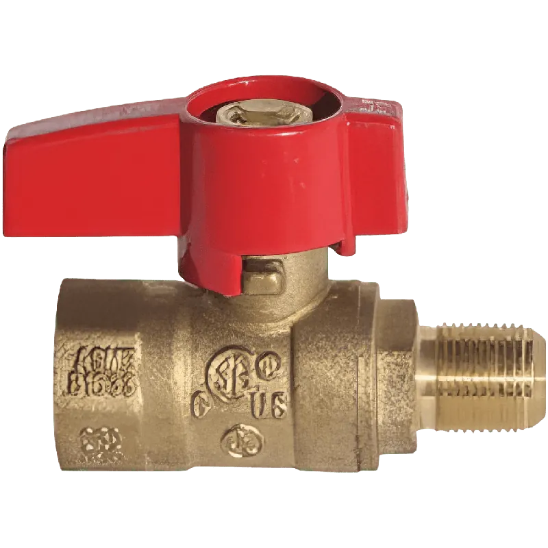 Matco-Norca BRMGFND1 15/16 inch x 3/4 inch Brass Gas Ball Valve, FIP x Flare