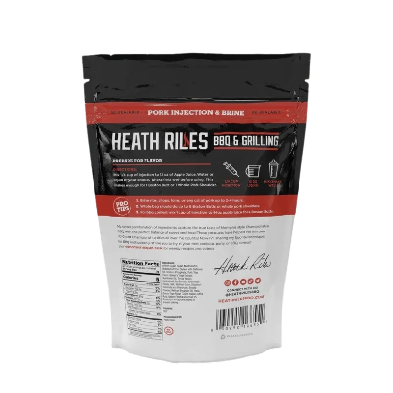 Heath Riles BBQ HRPORKINJ Pork Injection 16 oz