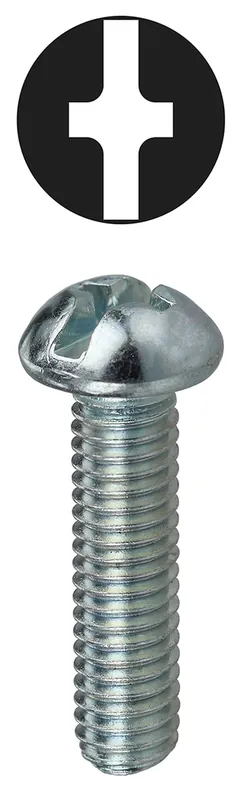 L.H. Dottie RMC6323 #6-32 x 3 Inch Zinc Plated Steel Round Head Phillips Machine Screw