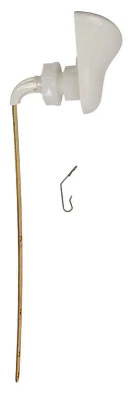 American Standard 738899-0200A.000 Brass Arm White Handle Left Hand Toilet Tank Trip Lever
